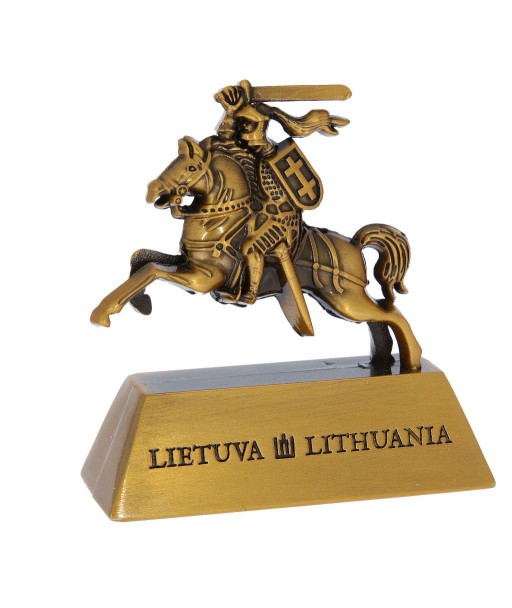 Aukso spalvos skulptūra Vytis